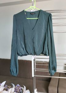 Teal Long Sleeve Blouse
