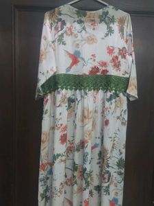 Gosriki Women's Floral Print Anarkali Kurta