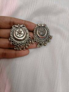 Oxidised Long Jewellery Set With Earrings ❤️
