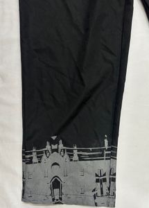 Black Printed Track Pants | Stylish Graphic Design