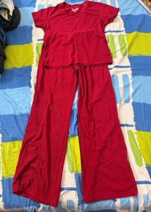 Red Comfort Night Suit Set