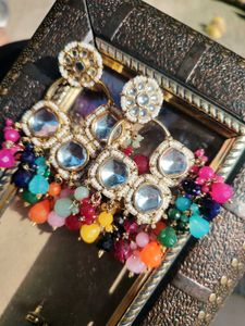 Bohemian Multi-Color Beaded Earrings