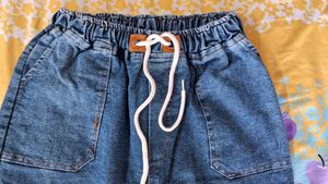 Blue Denim Cargo Jeans