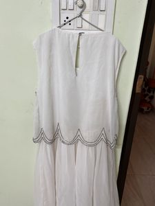 Heavy Sequence Off White Pretty Dress For Bust Siz