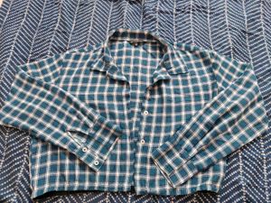 Plaid Cropped Collared Shirt