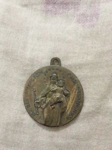 Vintage Religious Medal Pendant