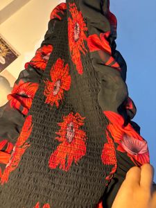 Hot Floral Ruched Mini Dress