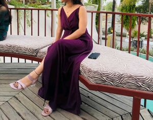 Elegant Plum Maxi Dress