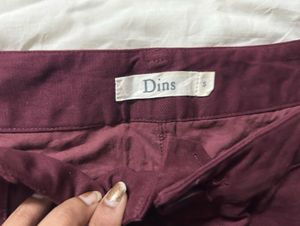 Maroon Cuffed Shorts