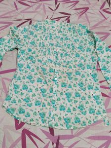 Floral Print Button-Up Top