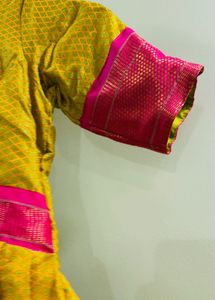 Gorgeous Yellow &amp; Pink Anarkali Dress