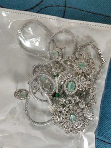 Stunning Diamond Necklace &amp; Earrings Set