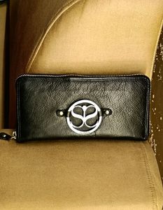 Satya Paul Women Black Brand Logo Leather Wallet