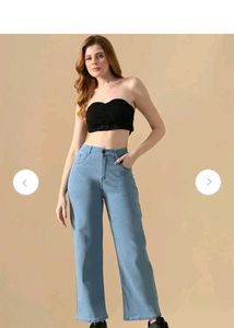 Light Blue Wide Leg Jeans