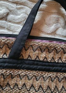 Unique Zigzag Weave Tote Bag