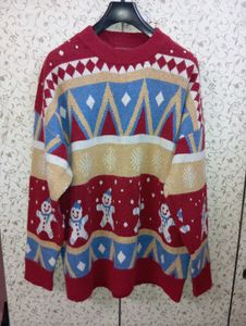 Festive Christmas Snowman Mohair Sweater