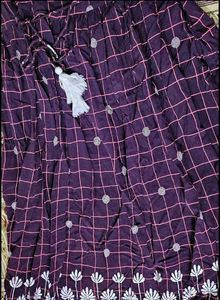 Maroon &amp; White Printed Ethnic Gown
