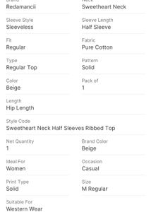 Set of 2 pinteresty Beige and white ribbed T-Shirt