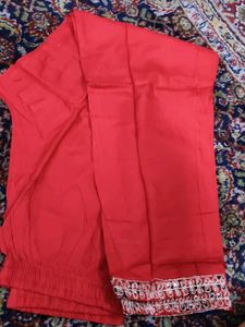 Red Bandhani Kurta Set with Sequins