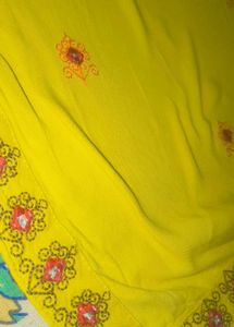 Vibrant Yellow Embroidered Kurta