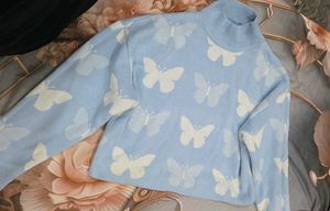 Cute Butterfly Print Sweater