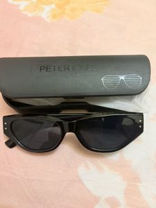 Peter Jones Black Cat-Eye Sunglasses