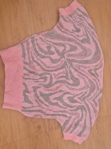 Pink Zebra Print Knit Top