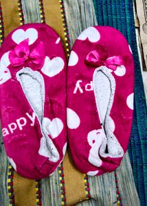 Cute Pink Bow Slippers