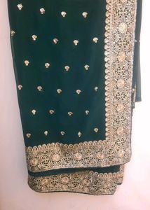heavy work saree