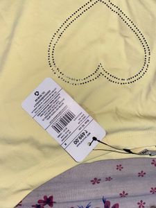 Yellow One-Shoulder Top with Heart Detail✨🍋
