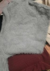 Cozy Faux Fur Cropped Sweater