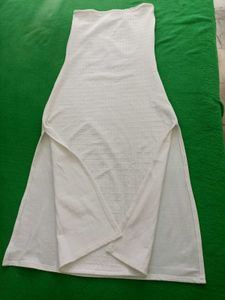 Elegant White Strapless Dress