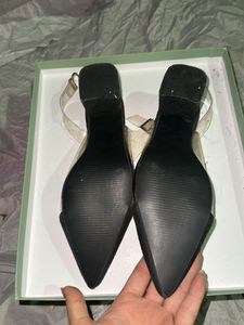 Chic Transparent Black Pointed Heels
