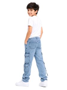 Light Wash Cargo Jeans