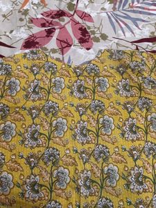 Yellow Floral Print Kurta