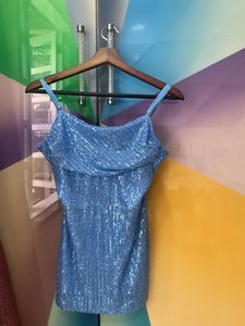 Sparkling Blue Sequin Dress