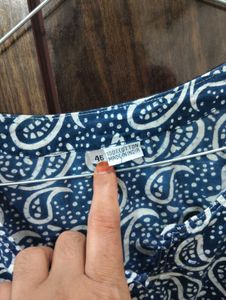Blue Paisley Print Kurta Top