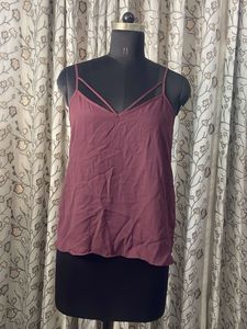 Women's Maroon Spaghetti Strap Top