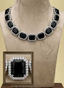 Elegant Black & Crystal Necklace
