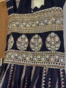 Elegant Navy Blue Sharara Set