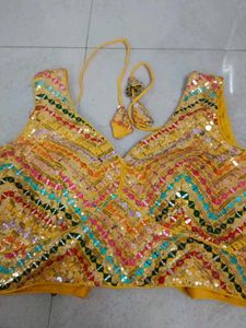 Embellished Yellow Ethnic Blouse