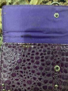 SALE Y2k Bluebird Purple Croc Embossed Wallet