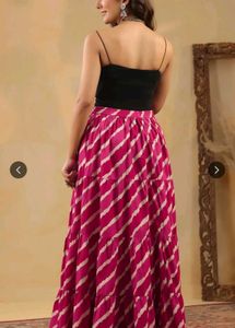 Pink Striped Skirt