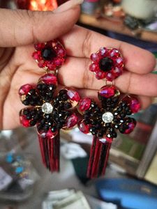 Exquisite Flower Tassel Earrings