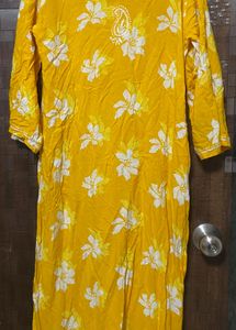Yellow Chikankari Kurta