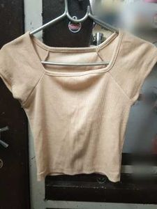 Cream crop top
