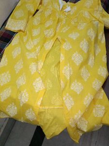 Yellow Colour  Frock Suit