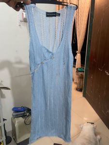Light Blue Knit Maxi Dress