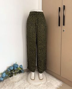 Zara Stylish Leopard Print Wide Leg Pants