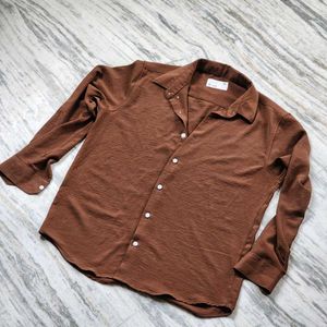 Men's Brown Long Sleeve Shirt